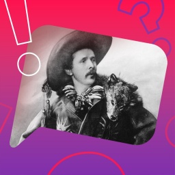 Karl May als Old Shatterhand verkleidet auf einem Foto aus dem Jahr 1896.
