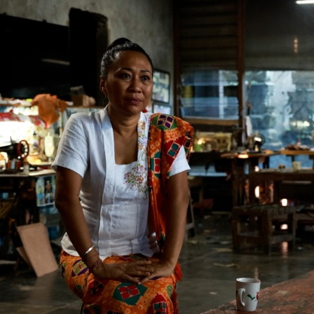 Niluh, Inhaberin eines Geschäftes auf Bali.
