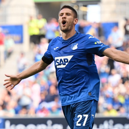 Andrej Kramaric jubelt nach einem Treffer für die TSG 1899 Hoffenheim