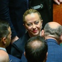 Wahlsiegerin Giorgia Meloni, Vorsitzende der rechten Partei Fratelli d’Italia "Brüder Italiens", im Abgeordnetenhaus in Rom am 13.10.2022