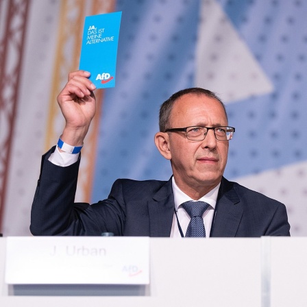 Jörg Urban, AfD-Fraktionsvorsitzender in Sachsen, beim AfD-Landesparteitag 2022.