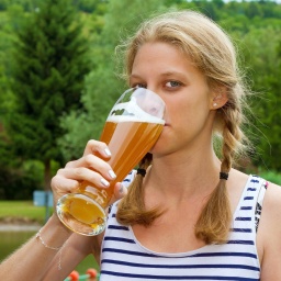 Ein erfrischender Schluck Bier