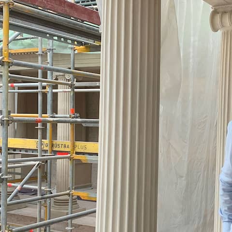 Pergamonmuseum: Moritz Taschner, Archäologe © Silke Hennig