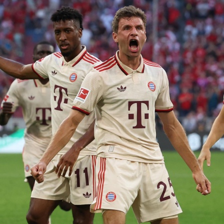 Bayerns Thomas Müller jubelt über ein Tor