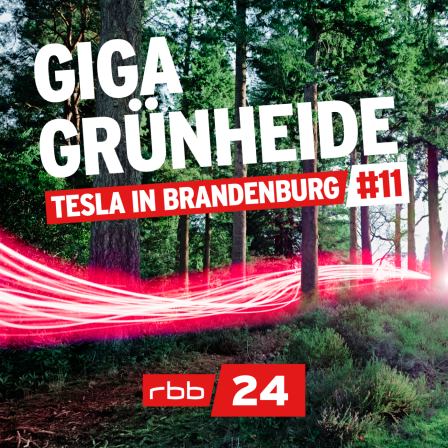 Cover des Tesla-Podcasts Giga Grünheide – Tesla in Brandenburg (Quelle: rbb)