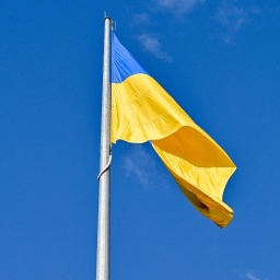 Die Flagge der Ukraine