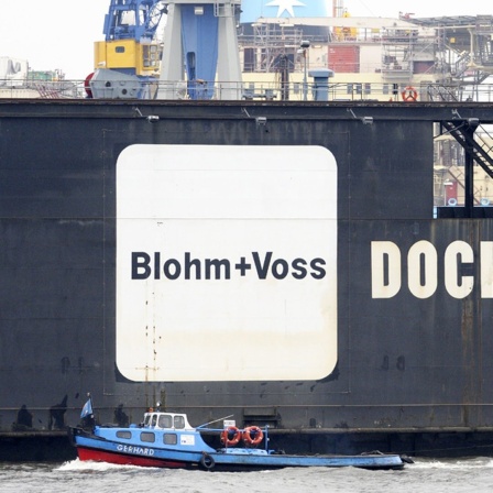 Das Dock 11 der Werft Blohm + Voss im Hamburger Hafen