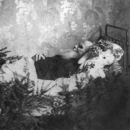 Schriftsteller Leo Tolstoi auf seinem Sterbebett