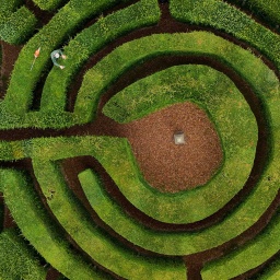 Fotografie eines Einweg-Labyrinths