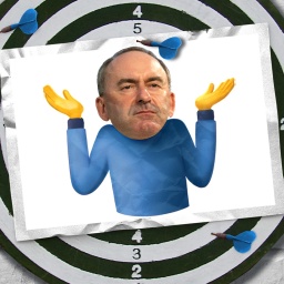 Eine Fotomontage zeigt das Gesicht von Hubert Aiwanger auf dem Emoji, das für "Achselzucken" steht.