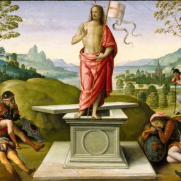 Die Auferstehung Christi. Gemälde von Pietro Perugino (1448-1523) um 1495