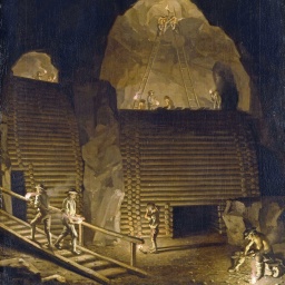 Gemälde, Pehr Hilleström, Falun Kupfermine, 79 cm x, 65.5 cm