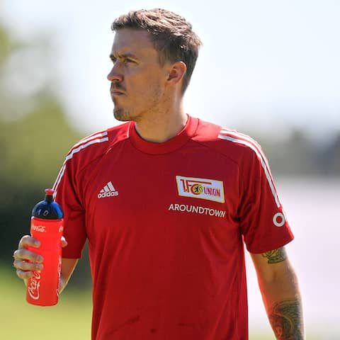 Max Kruse im Trainingslager von Union Berlin. Quelle: imago images/MIS