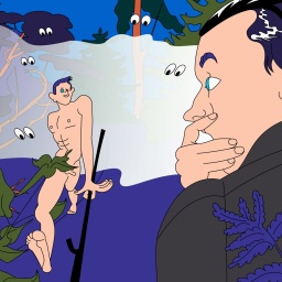 Illustration zur Hörspielserie "Die Erschöpften".