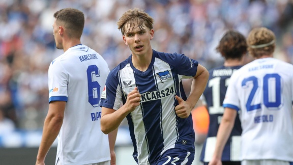 Sportschau Bundesliga - Hertha-youngster Schreibt Geschichte Bei Remis Gegen Ksc