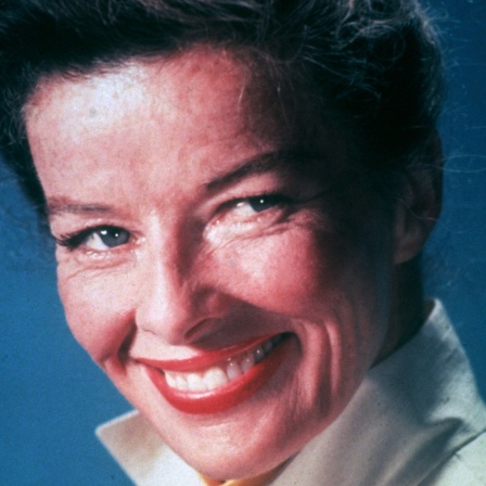 Die amerikanische Schaupielerin Katharine Hepburn