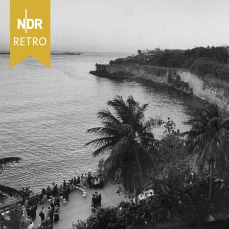 Menschen an der Küste von Puerto Rico (Foto: 1956).