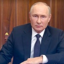 Der russische Präsident Wladimir Putin bei einer Fernsehansprache zur Teilmobilmachung.