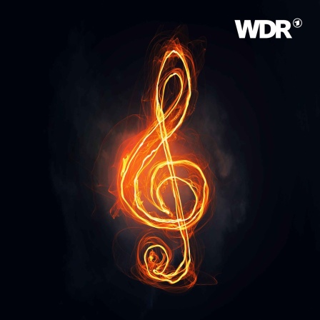 Ein flammender Notenschlüssel.