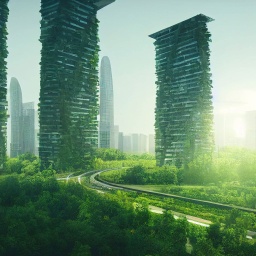 Virtuelle grüne Stadt