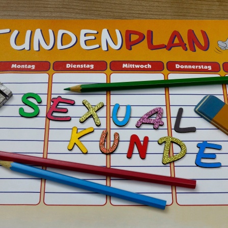 Auf einem Stundenplan liegt der Schriftzug Sexualkunde.