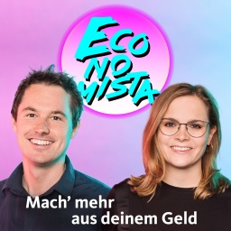 Schrift Economista auf lila und blauem Hintergrund