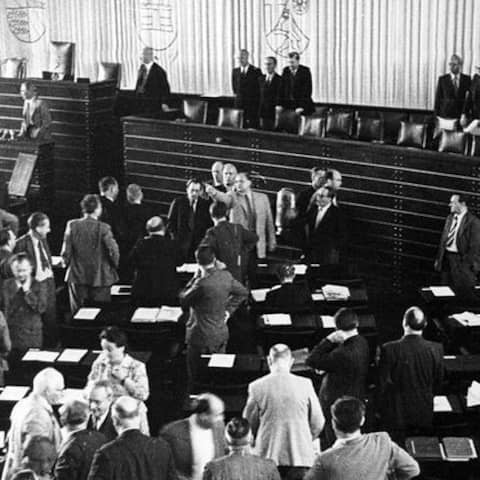 Tumult im Bundestag am 1. Juni 1950