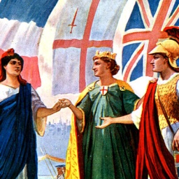 Marianne (französisch) und Britannia (britisch) symbolisieren die Entente cordiale, das Bündnis zwischen Frankreich und Großbritannien.