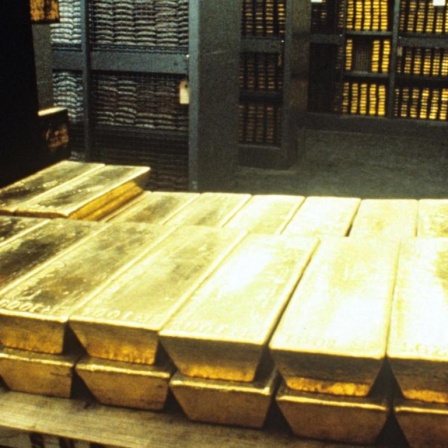 Goldbarren im Tresor der Schweizer Nationalbank in Bern.