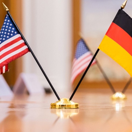 Flaggen USA und Deutschland