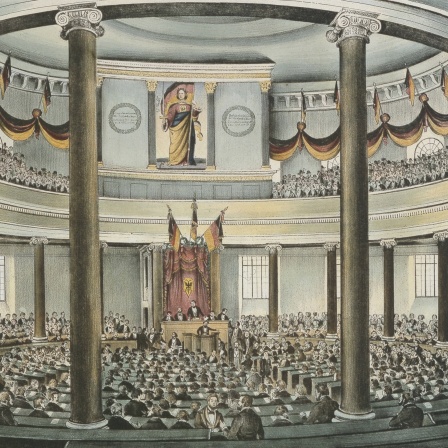 Verfassunggebende Nationalversammlung in der Frankfurter Paulskirche 1848
