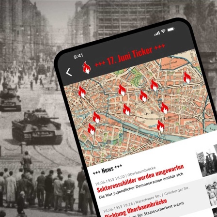 BerlinHistory App: "Liveticker" zum Aufstand am 17. Juni 1953 (Bild: berlinHistory.app) 