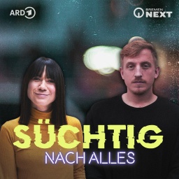 Collage mitPsychologin Lea Dohm und Hubertus Koch, davor der Schriftzug Süchtig nach Alles