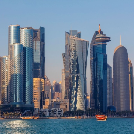 Die Skyline von Doha.