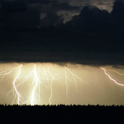 Gewitter und Blitze