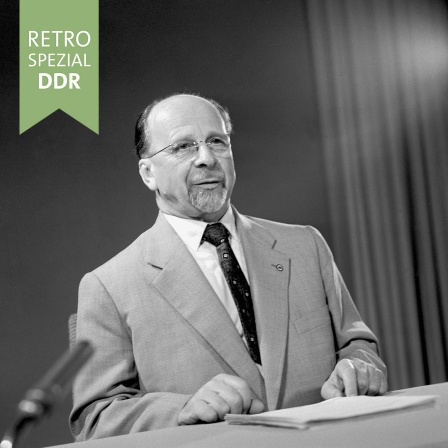 Walter Ulbricht zu Besuch im Fernsehstudio des DFF (1961).