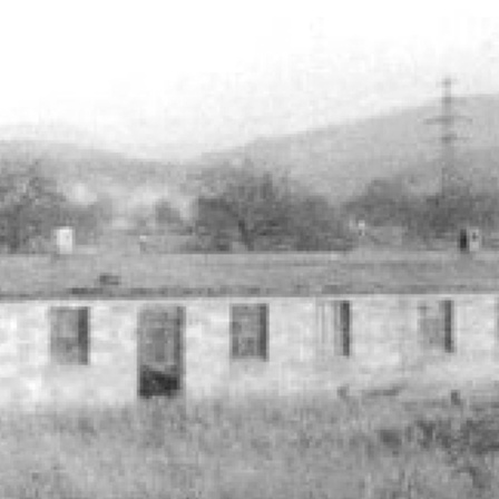 Frauenbaracke im Arbeitserziehungslager Rastatt-Niederbühl.
Quelle: Koch, Markus, „Das Arbeitserziehungslager Niederbühl“, Heimatbuch Landkreis Rastatt, 2013, S. 83 ff.