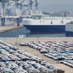 YANTAI, CHINA - JULY 12, 2024 - Chinese vehiclers are exported