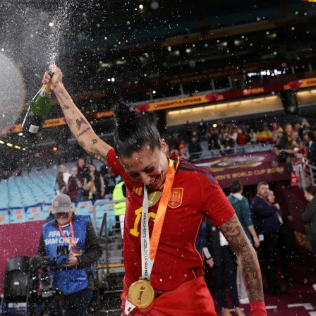 Jennifer Hermoso bejubelt den spanischen WM-Titel