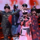 Let 3 bei ihrem Auftritt im Halbfinale des Eurovision Song Contest für Kroatien