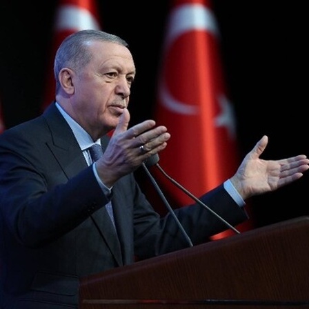 Recep Erdogan bei einer Eröffnungsfeier am 12.12.23