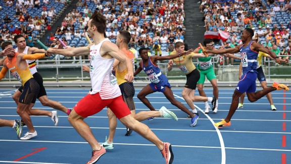 Sportschau - 4x400m Staffel Männer - Der Deutsche Vorlauf