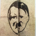 Hitler-Karikatur auf dem verbreiteten Faltblatt &#034;Wo ist das 5. Schwein?&#034;