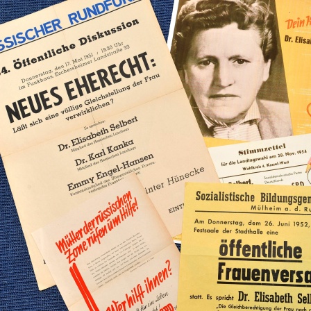 Plakate aus dem Nachlass der SPD-Politikerin Elisabeth Selbert