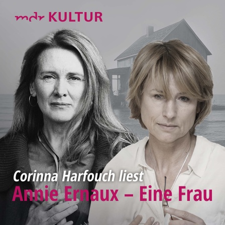 Schriftstellerin Annie Ernaux (links) und Schauspieler Corinna Harfouch (rechts), Collage