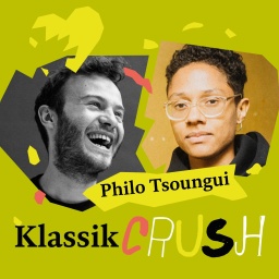 Drummerin Philo Tsoungui ist Gast im ARD-Podcast "Klassik Crush" mit Simon Höfele