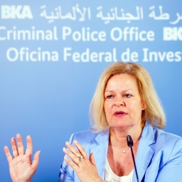 Nancy Faeser (SPD), Bundesinnenministerin, präsentiert das «Bundeslagebild Cybercrime 2023». 