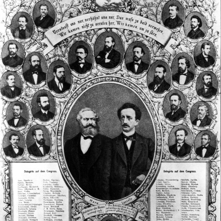 Gedenkblatt Vereinigungskongress 1875 Vereinigungskongress der Sozialdemokratischen Arbeiterpartei und des Allgemeinen Deutschen Arbeitervereins zur Sozialistischen Arbeiterpartei Deutschlands.