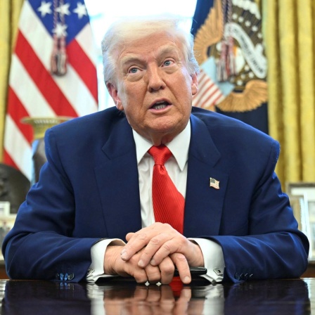 US-Präsident Donald Trump im Oval Office des Weißen Hauses.