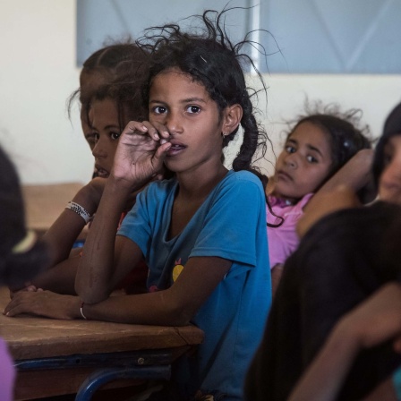 Kinder in einer Schulklasse in Mali / Timbuktu  (2019).